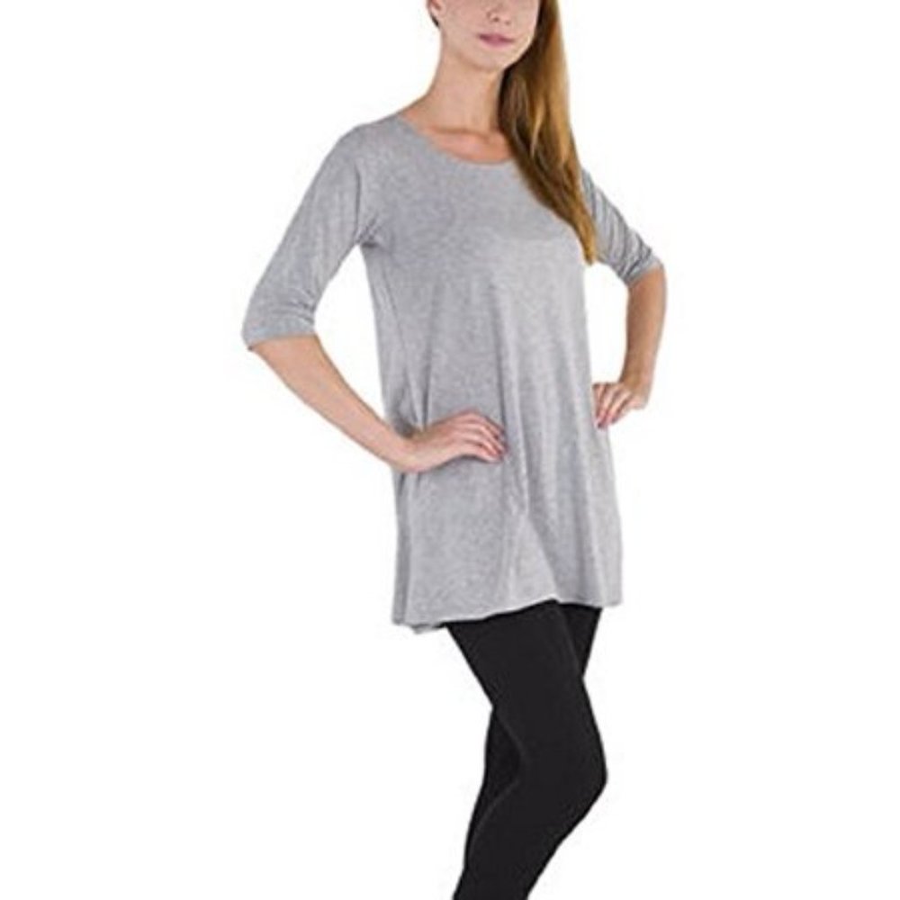 Beatrix Ost Ladies' Tunic Top-Gray, NWT